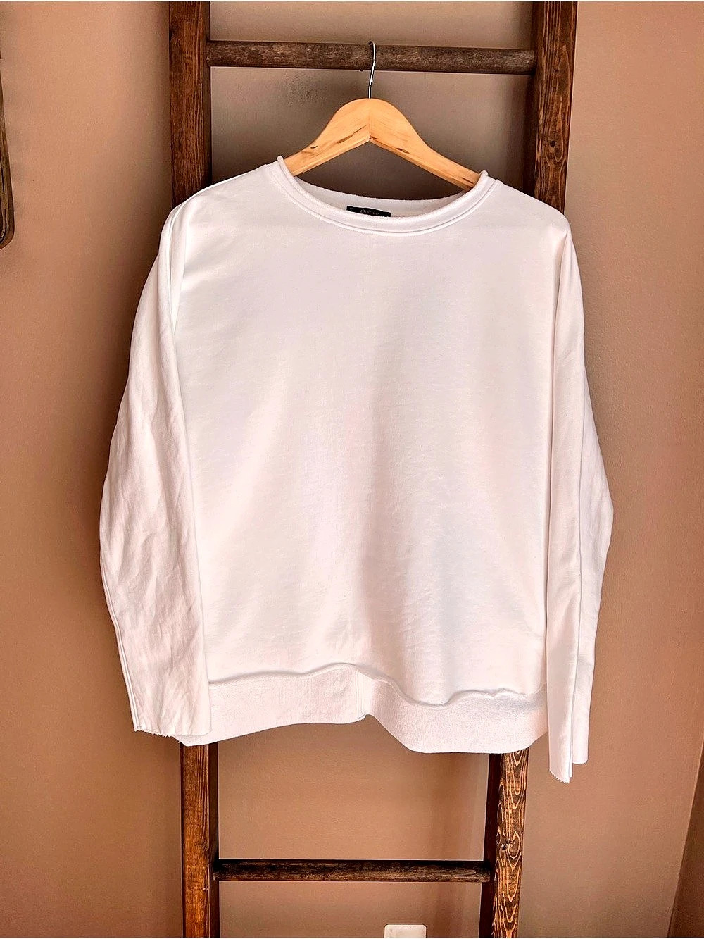 Quince Organic French Terry Crew Sweatshirt White Size Medium